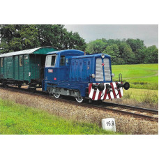 Pohlednice, Motorová lokomotiva T 211.0503 na trati u Rokytnice v Orlických Horách, Letohradský železniční klub 2022111
